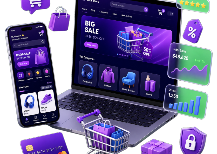 تطوير الويب والتطبيقات والتجارة